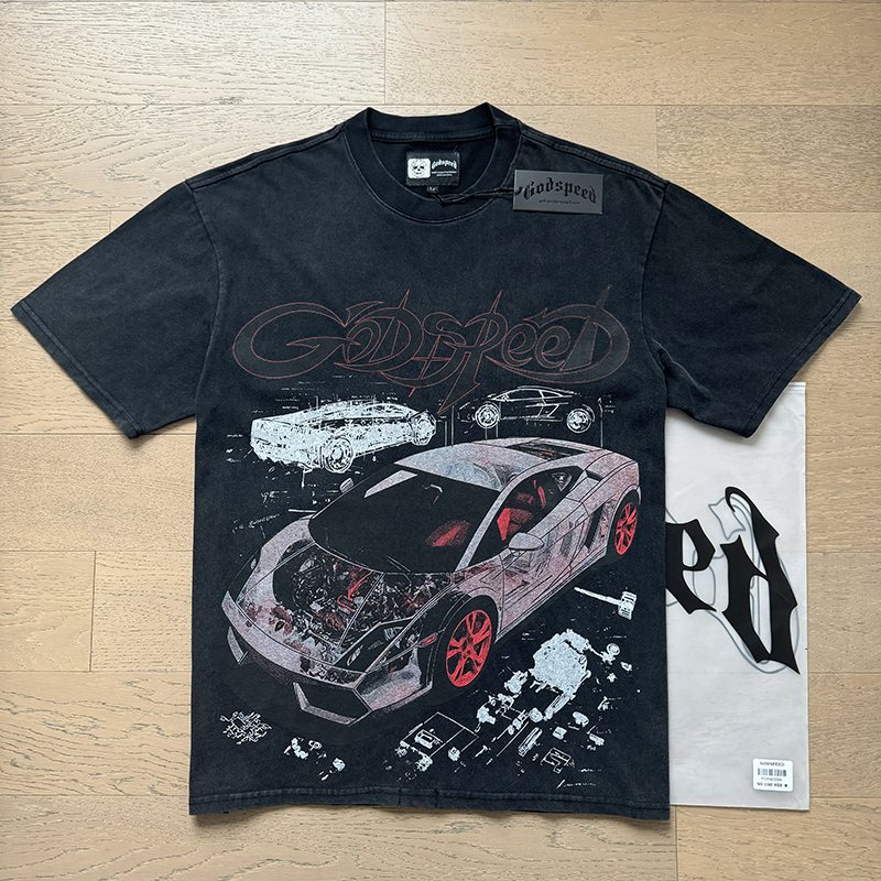 Godspeed Superun Sunday Miami Race Car Graphic T-Shirt