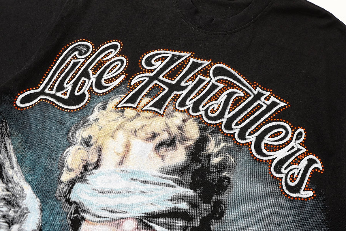 Life Hustlere Angel H-Back Graphic T-Shirt