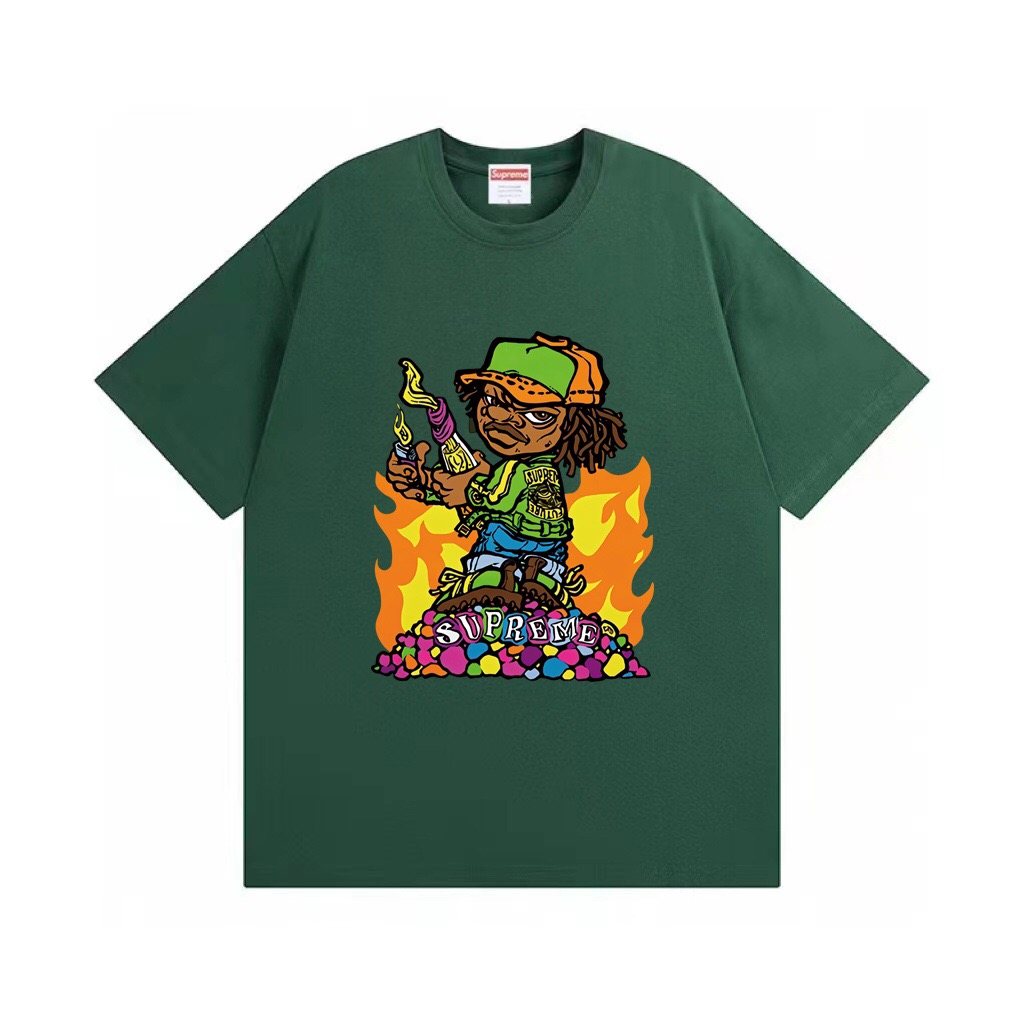 Supreme Molotov Kid Flame Graphic T-Shirt