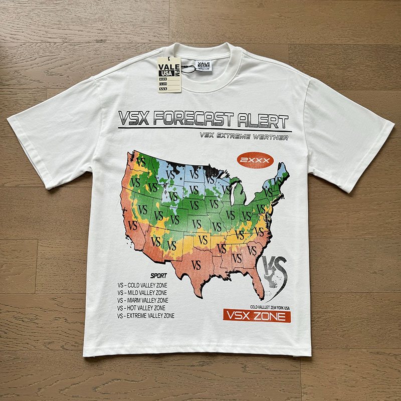 VALE USA Forecast Alert Weather Map Graphic T-Shirt