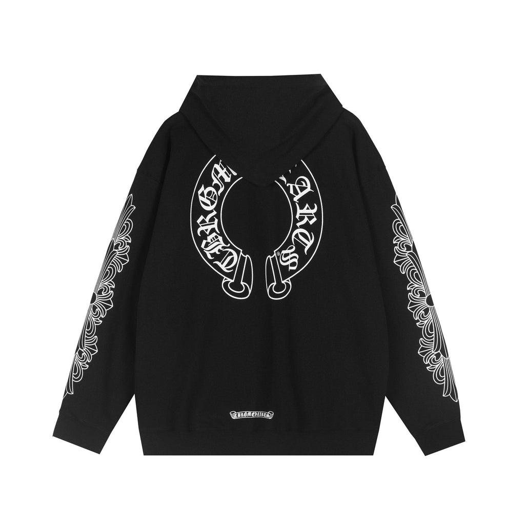 Chrome Hearts Horseshoe Graphic Zip Hoodie