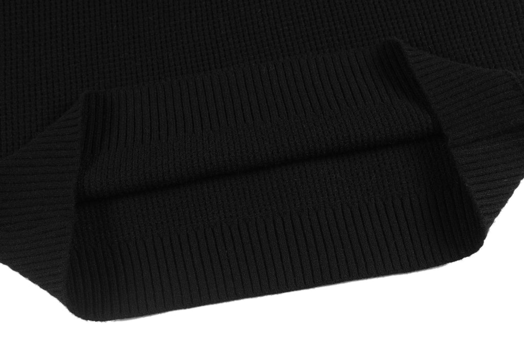 Chrome Hearts Slogan Patch Waffle Knit Crewneck Sweater