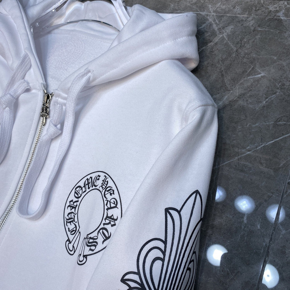 Chrome Hearts Horseshoe Graphic Zip Hoodie