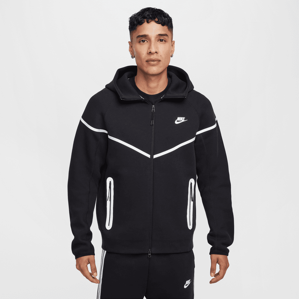 Nike Tech Windrunner Fleece Full-Zip Jacket 'Black/Bemis Silver'