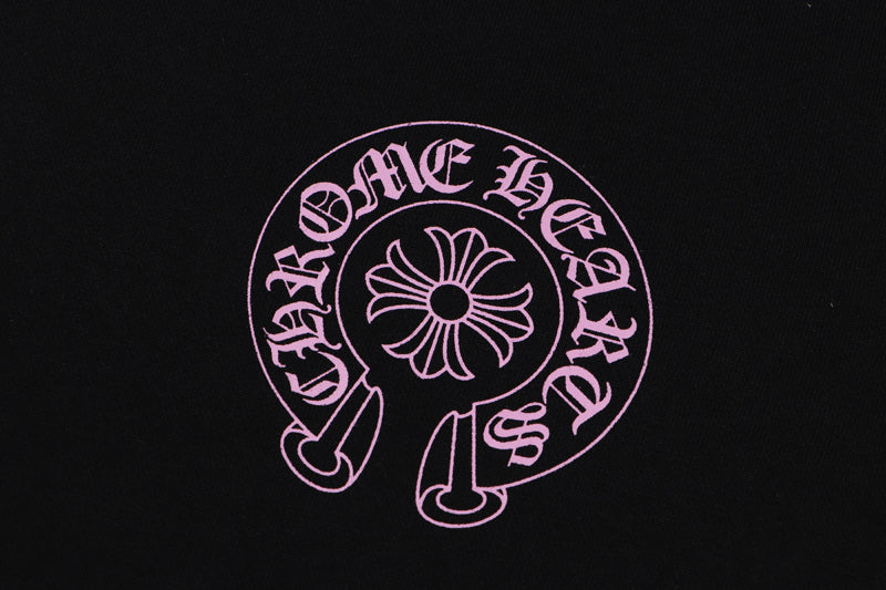 Chrome Hearts  Purple Horseshoe Logo Hoodie 7026