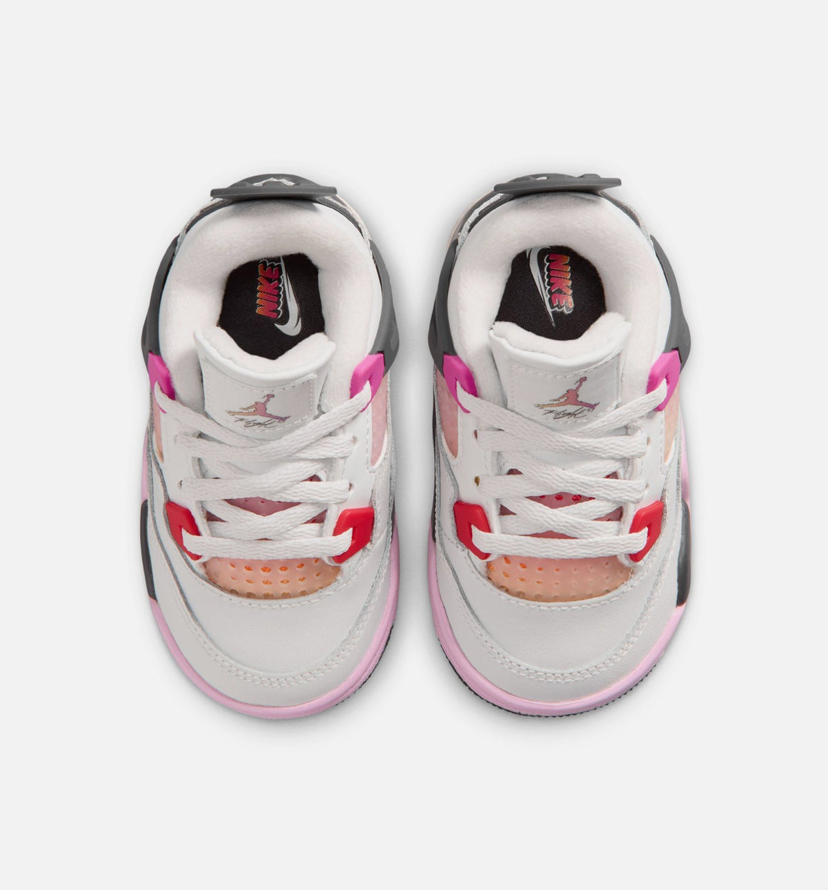 Air Jordan 4 Retro Comic Infant & Toddler Lifestyle Shoe - Off White/Fire Pink/Anthracite
