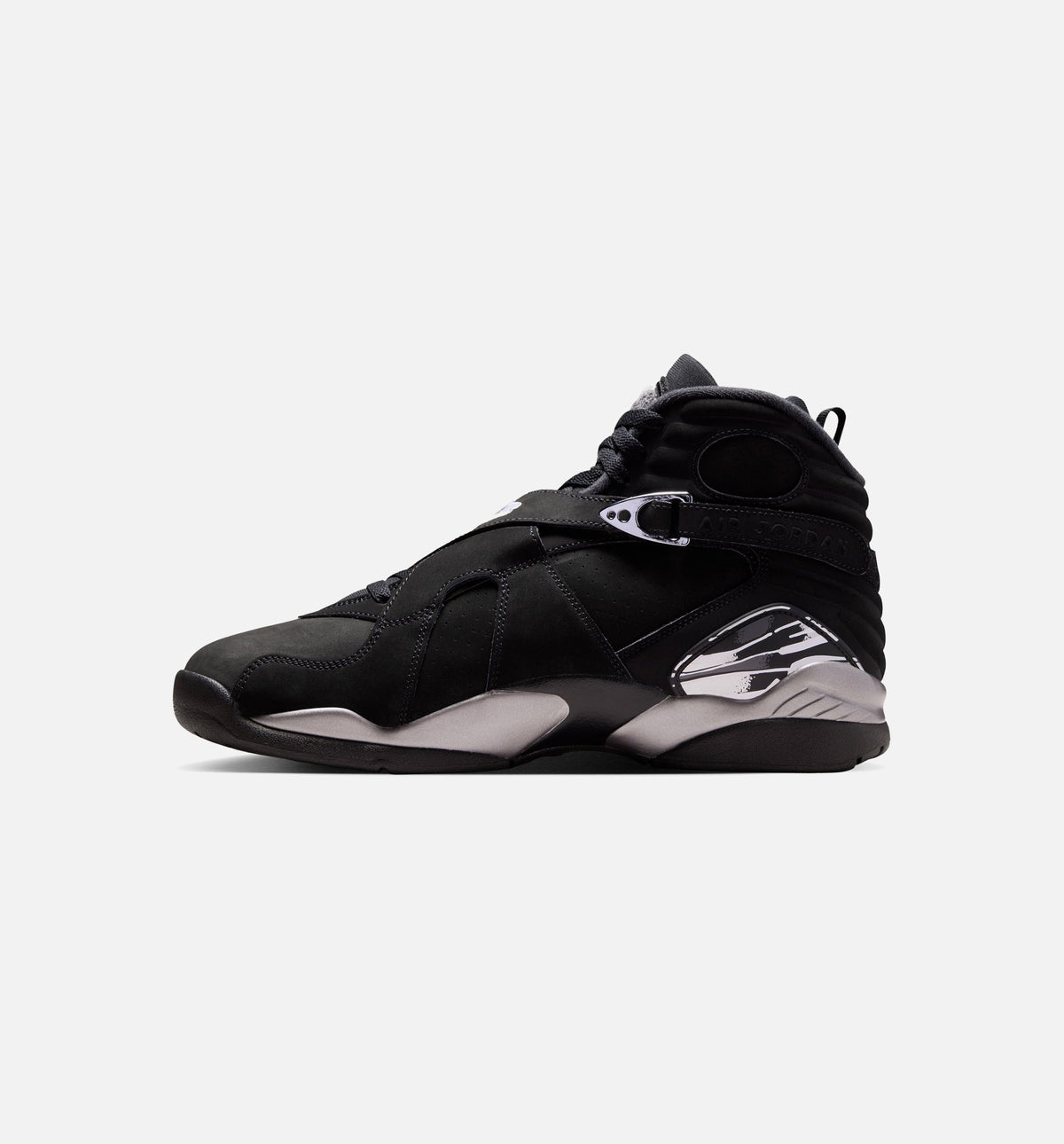Air Jordan 8 Retro Chrome Men's Lifestyle Shoe - Black/White/Light Graphite