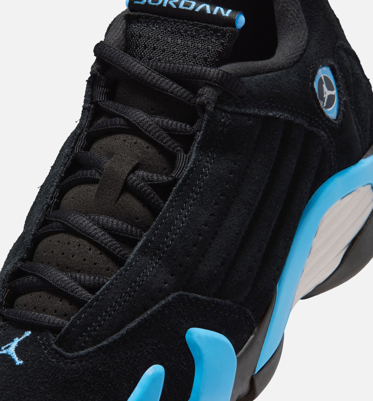 Air Jordan 14 Retro Black University Blue Big Kids' Sneakers - Black / White / University Blue