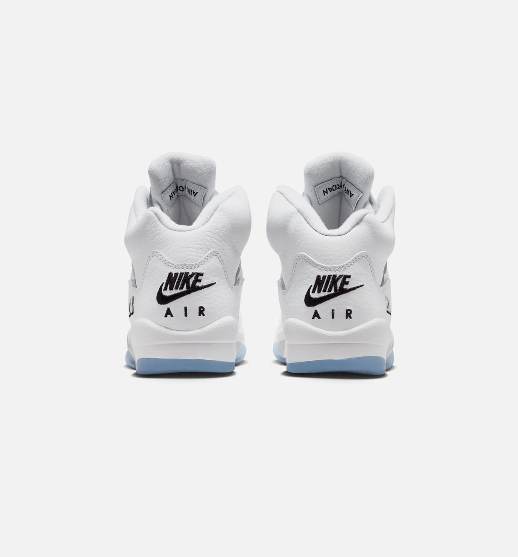 Air Jordan 5 Retro OG White Metallic Grade School Shoe - White/Black/Metallic Silver