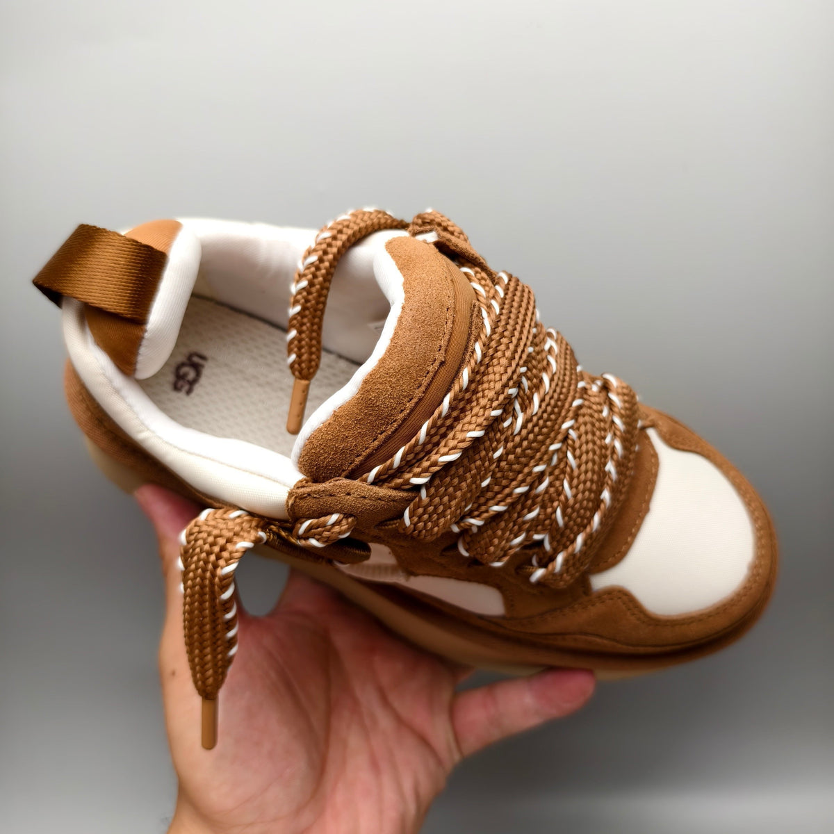 Chestnut Chunky Sole Dad Sneakers — Lace-Up | New Arrival | In Stock