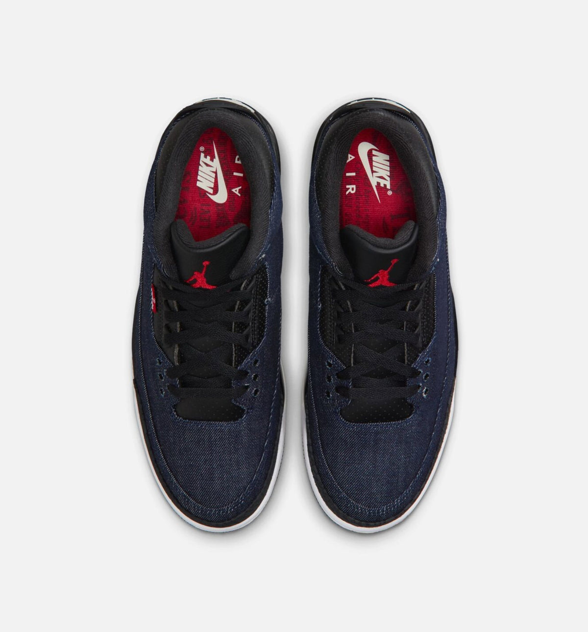 Air Jordan 3 x Levi's Indigo and Gym Red | Men's Lifestyle Shoe | Denim Blue/Black/Sail