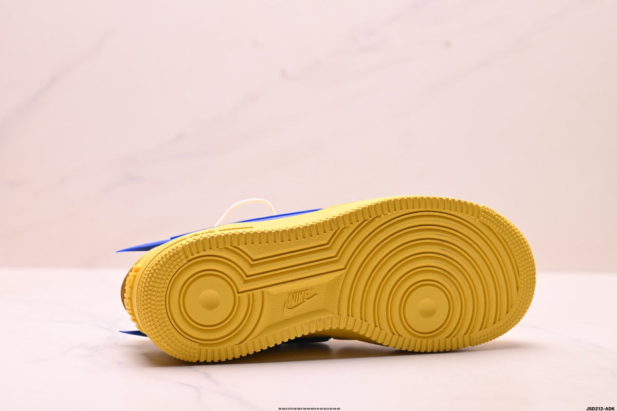 Nike Air Force 1 Low Yellow Royal Blue Unisex Sneakers Style 14