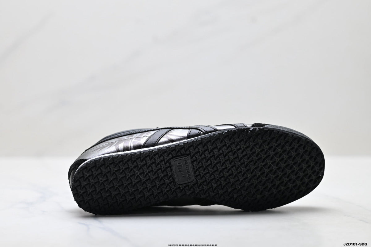 Onitsuka Tiger Retro Low Top Black Tonal Unisex Shoes Style 03