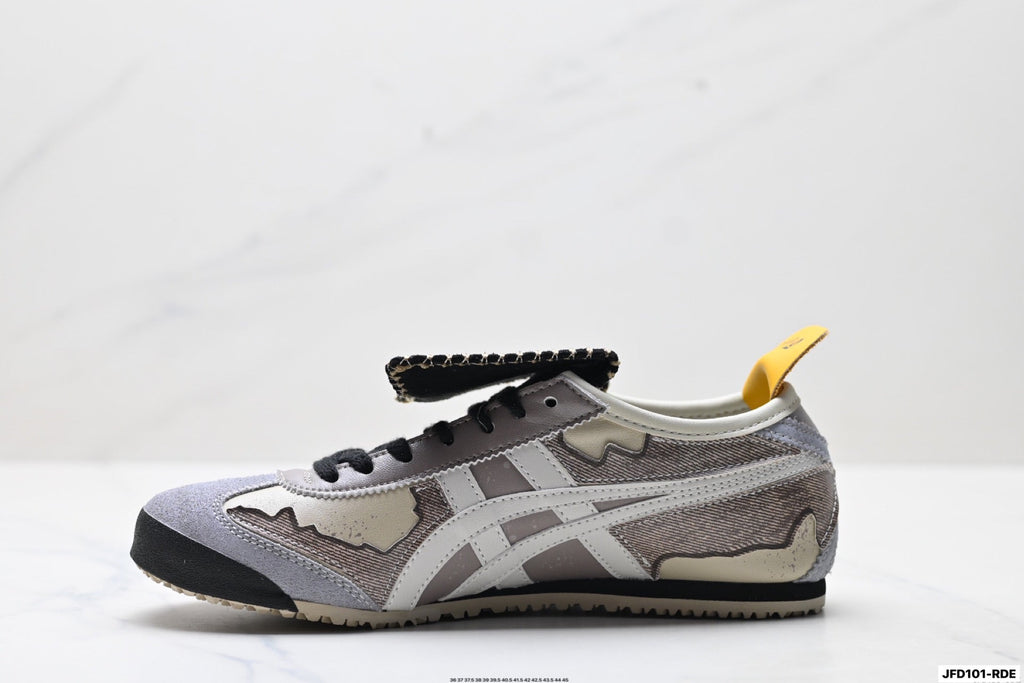 Onitsuka Tiger Retro Low Top Gray Black Yellow Unisex Shoes Style 28