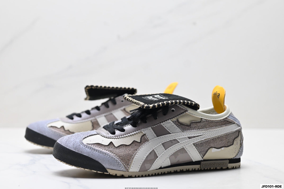 Onitsuka Tiger Retro Low Top Gray Black Yellow Unisex Shoes Style 28