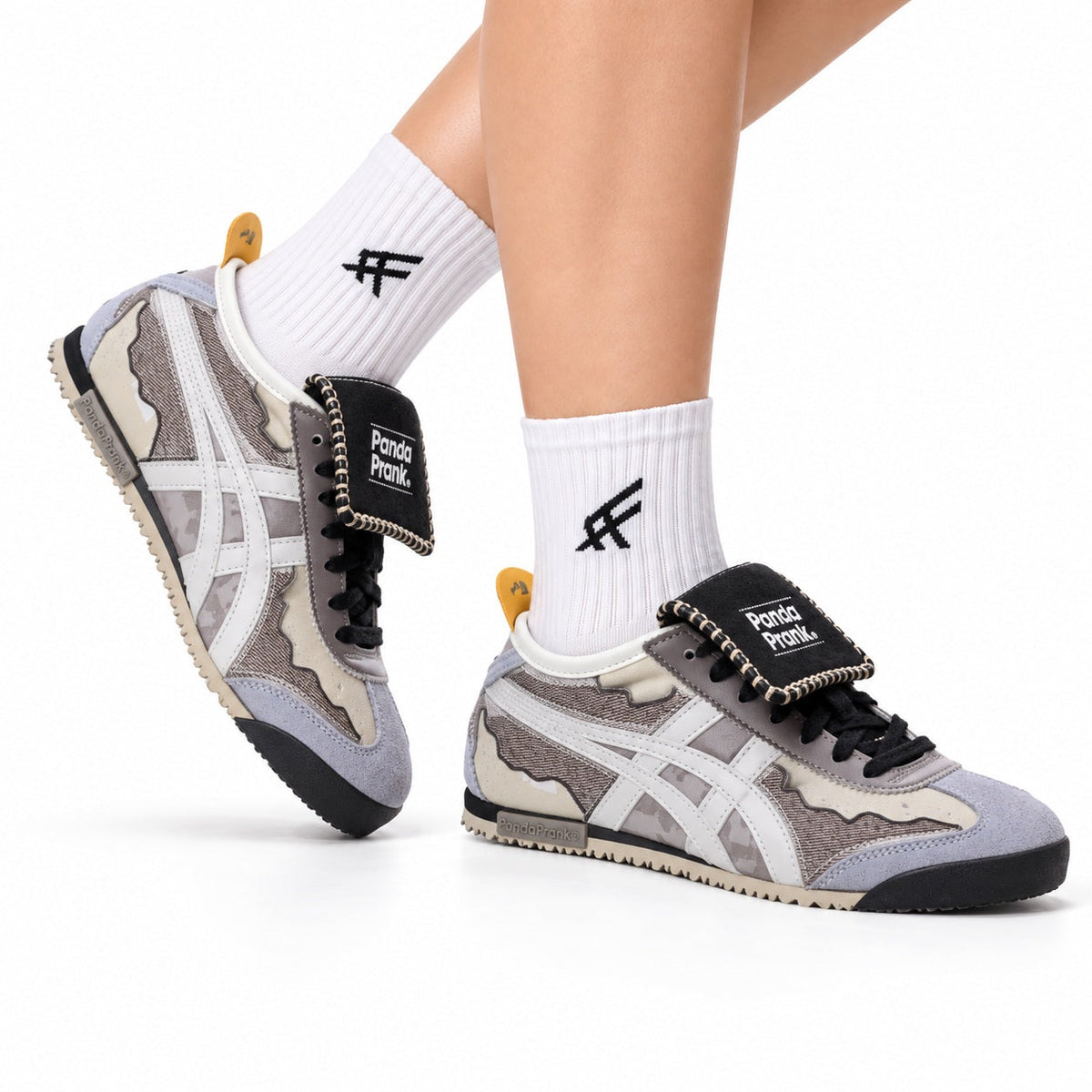 Onitsuka Tiger Retro Low Top Gray Black Yellow Unisex Shoes Style 28