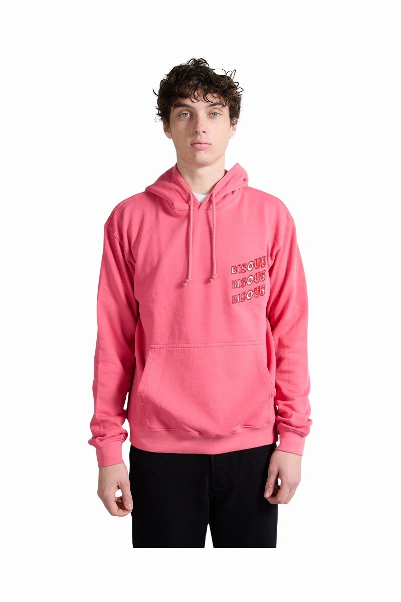 BISOUS SKATEBOARDS SONICS APPLICATION HOODIE Pink