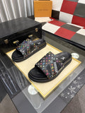 Louis Vuitton Multicolor Strap Slide Sandals