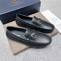 Prada Men's Black Leather Loafers