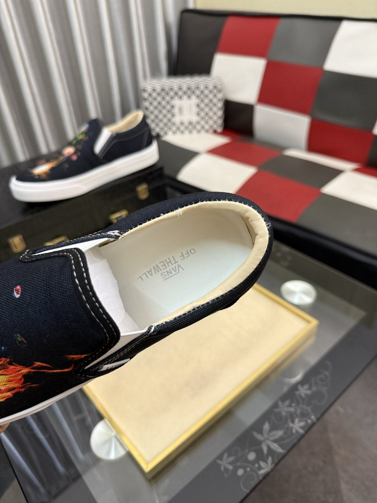 Vans Floral Flame Slip-On Shoes