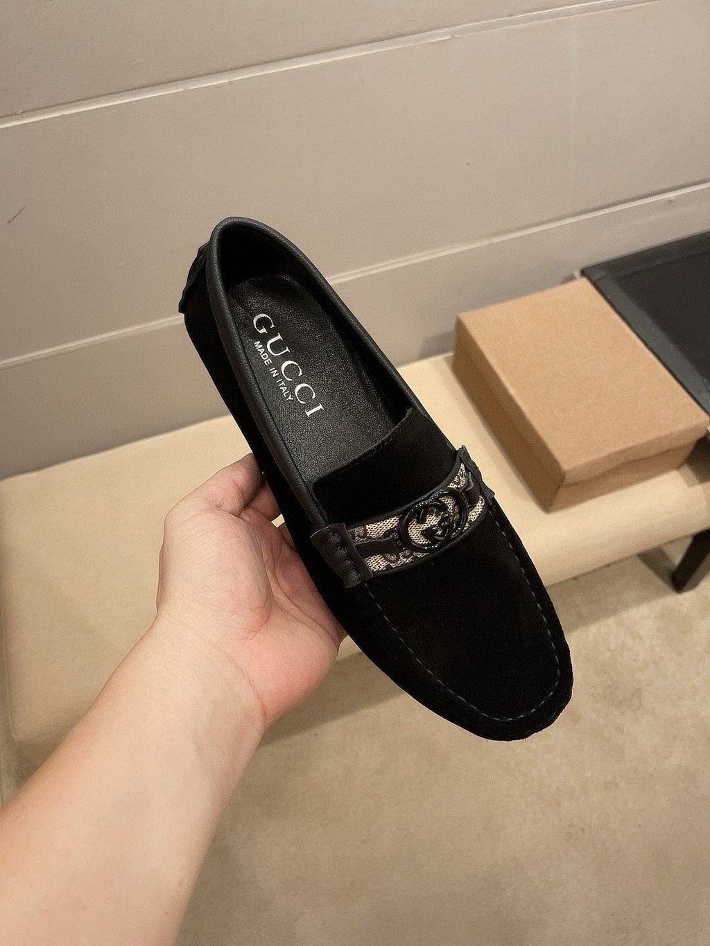 Gucci Black Horsebit Loafers - Low-Profile Sole