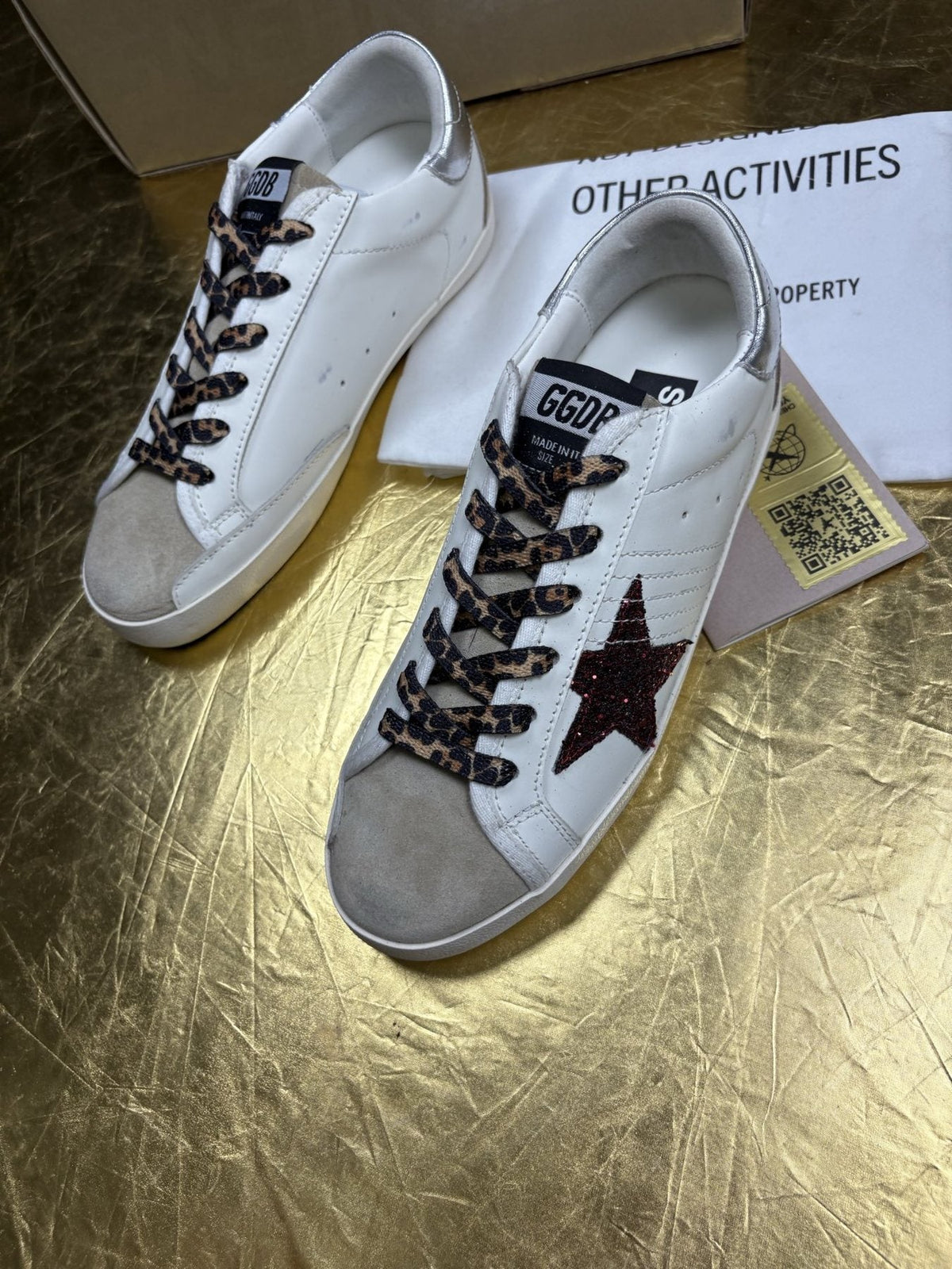 Golden Goose Star Low-Top Sneakers - Leopard-Print Laces