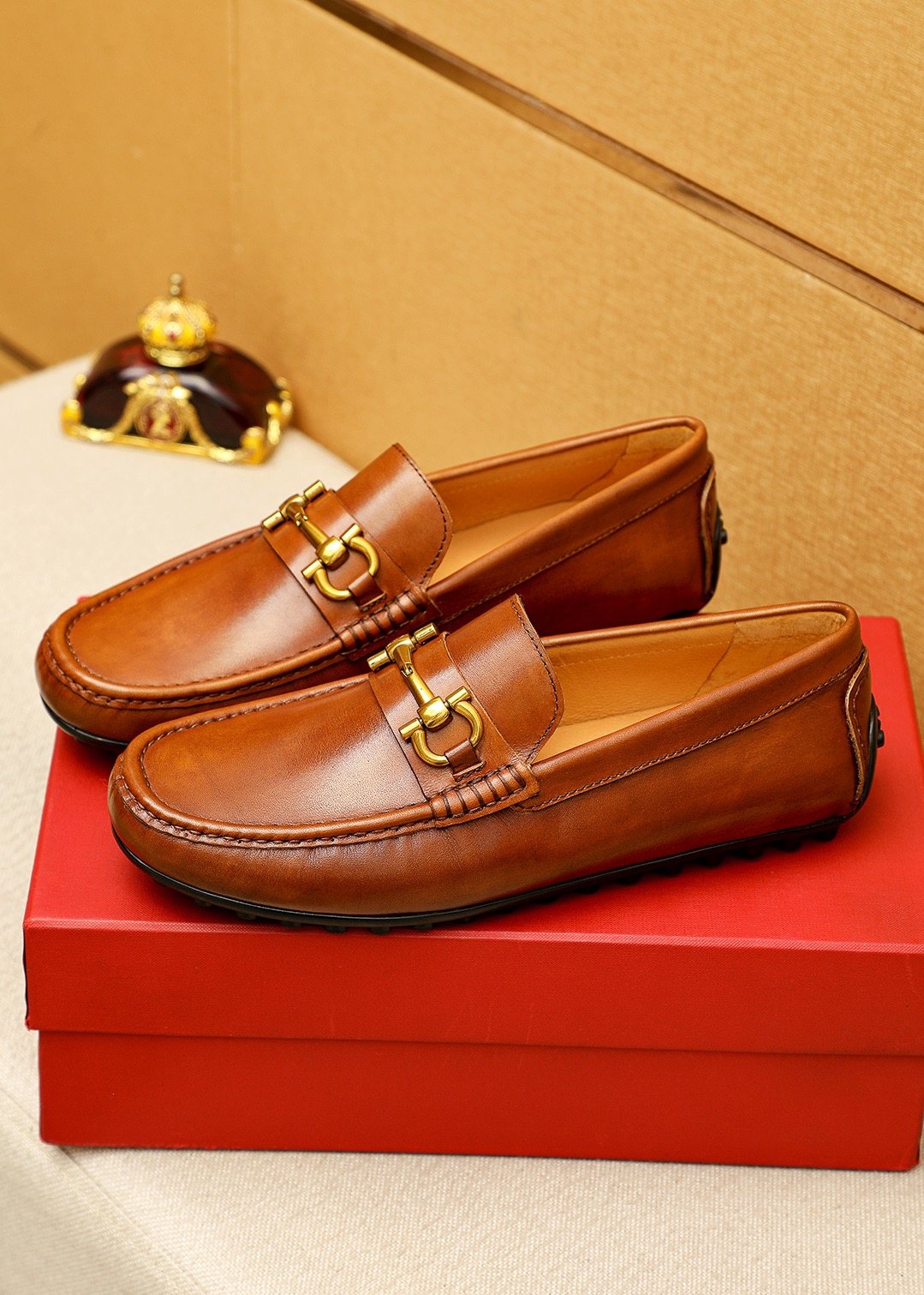 Ferragamo Brown Bit Loafers
