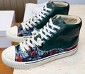 Maison Margiela Dark Green Floral High-Top Sneakers