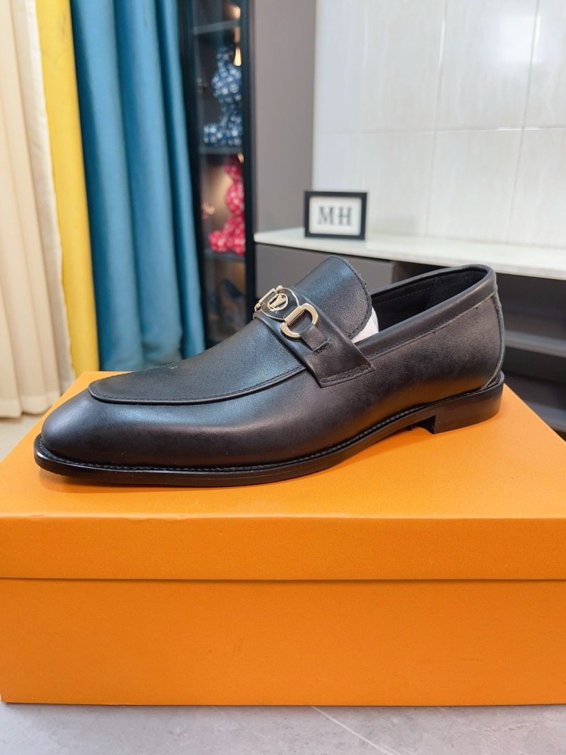 Louis Vuitton Black Hardware Loafers - Gold-Tone Hardware