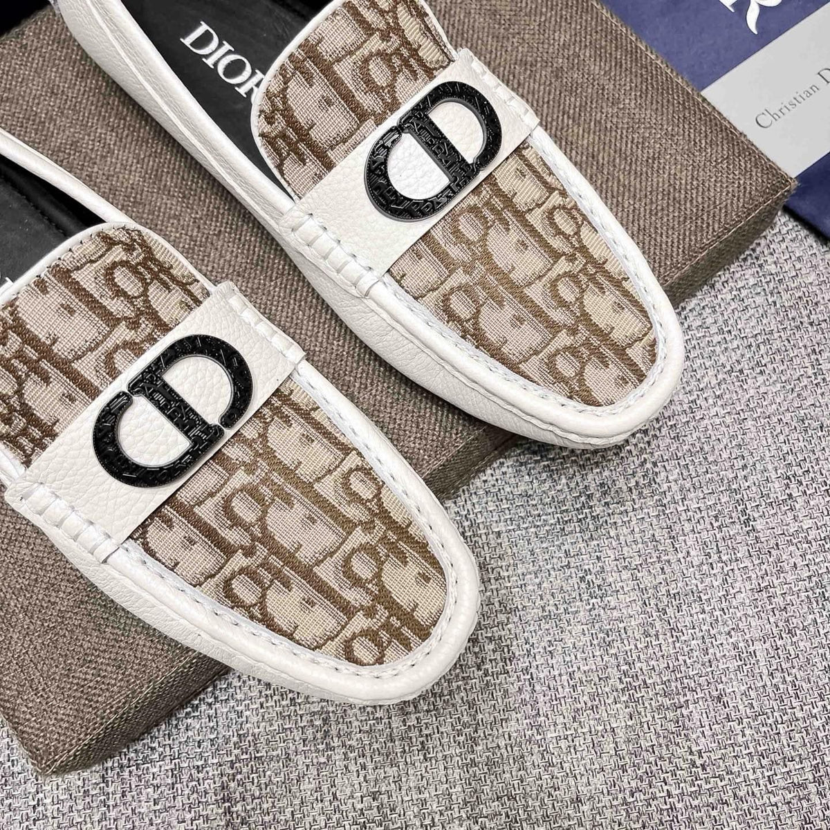 Dior Men's Patterned Vamp Loafers