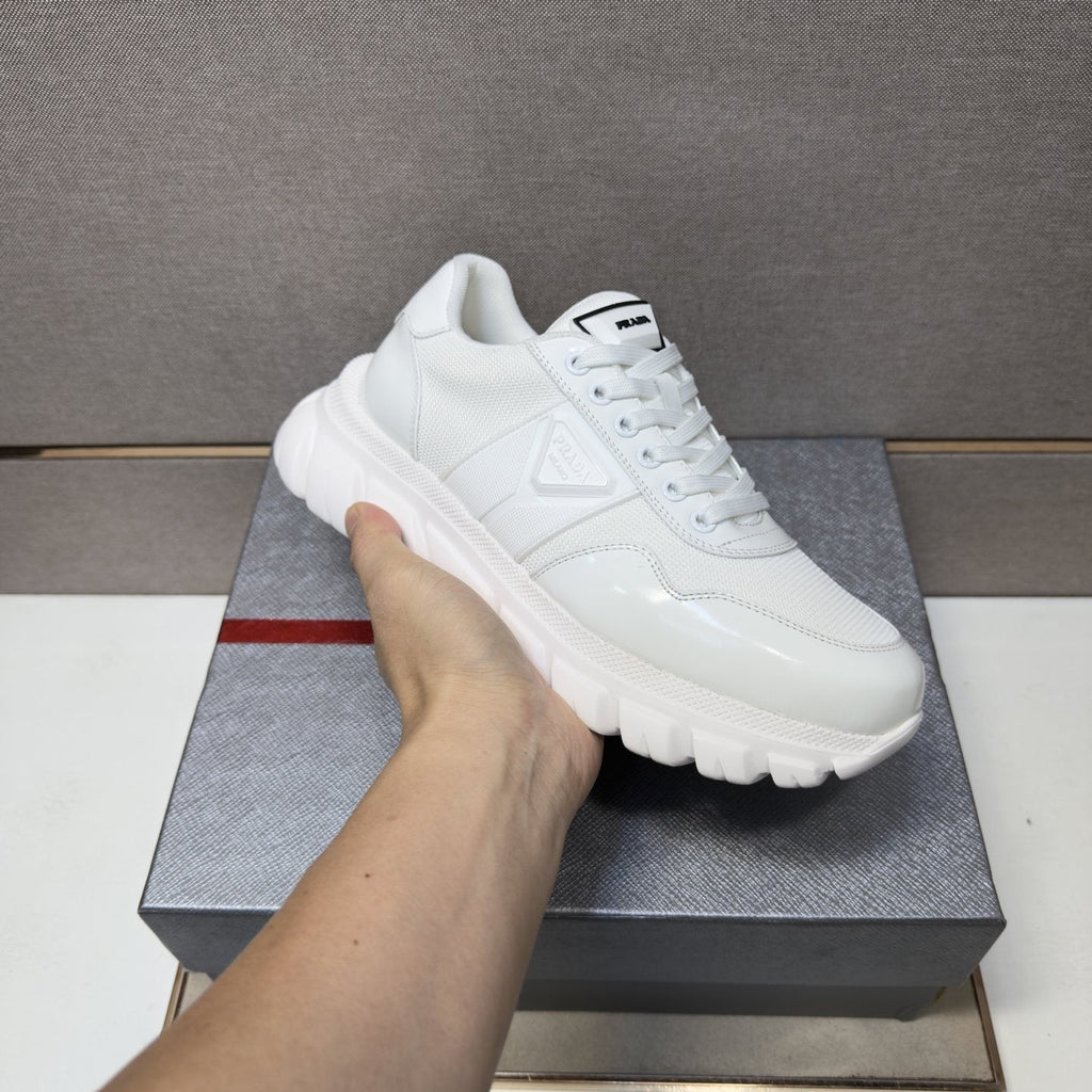 Prada Men's Paneled Low-Top Sneakers - Mesh Lining