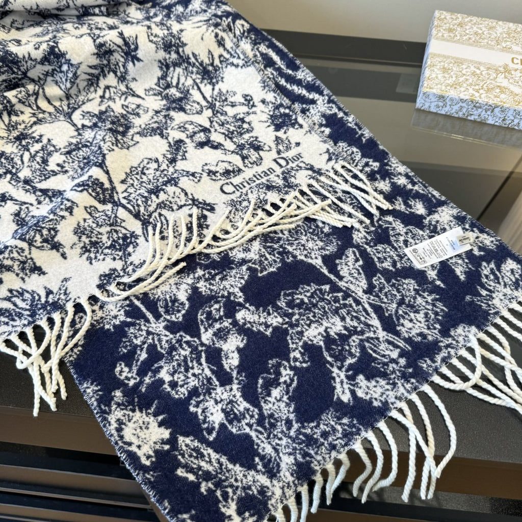 Dior Botanical Fringed Scarf