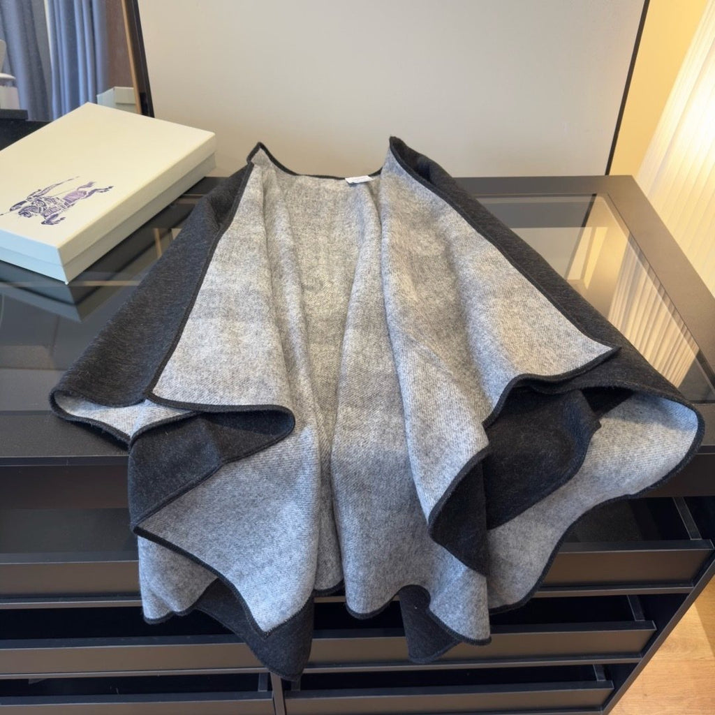 Burberry Reversible Plaid Cape Shawl