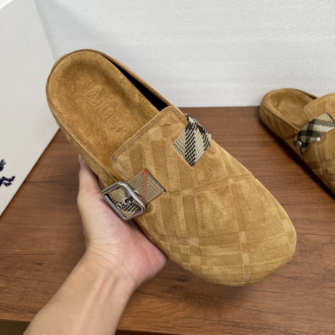 Burberry Men's Patterned Slip-On Sandals