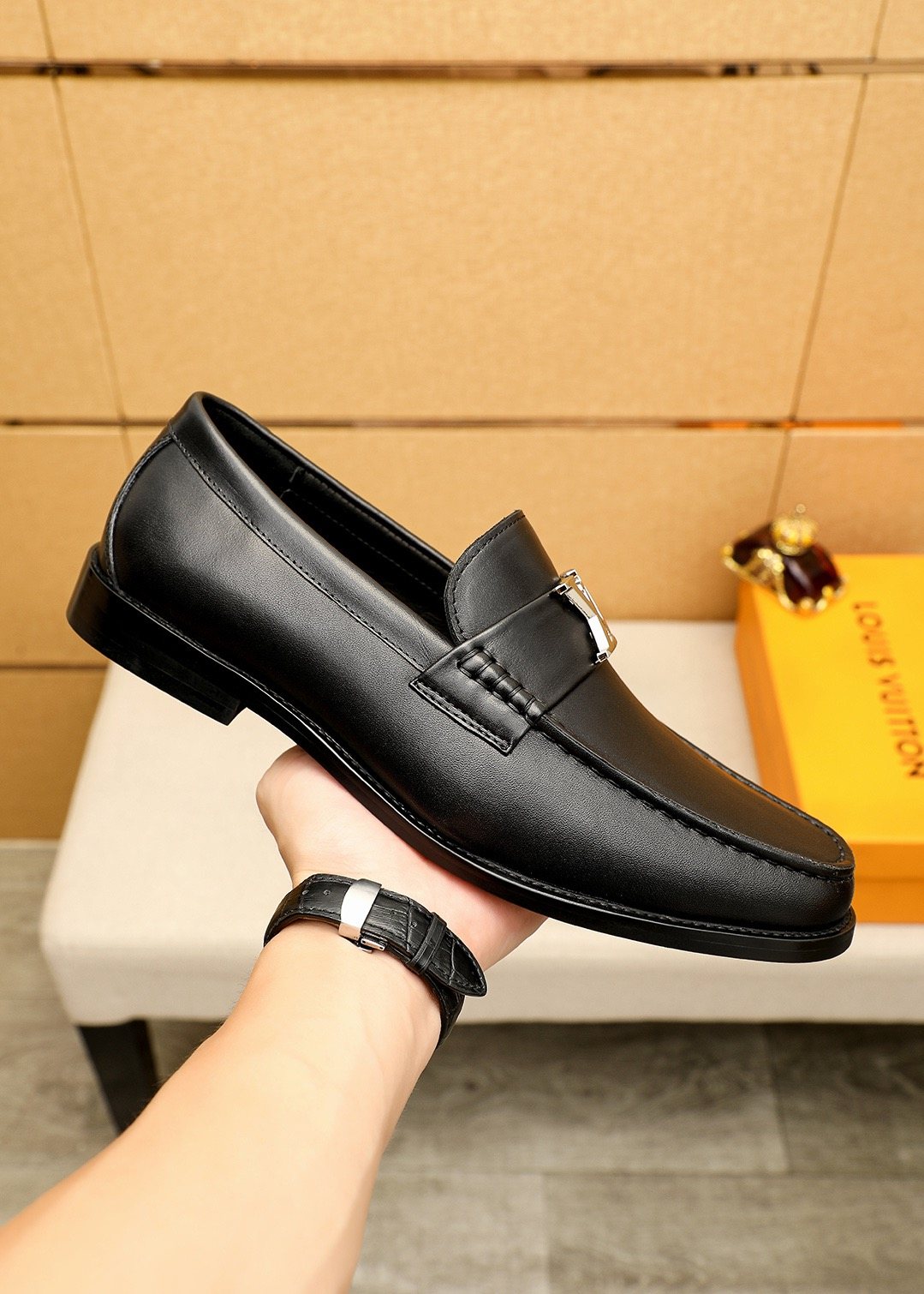 Louis Vuitton Leather Hardware Loafers