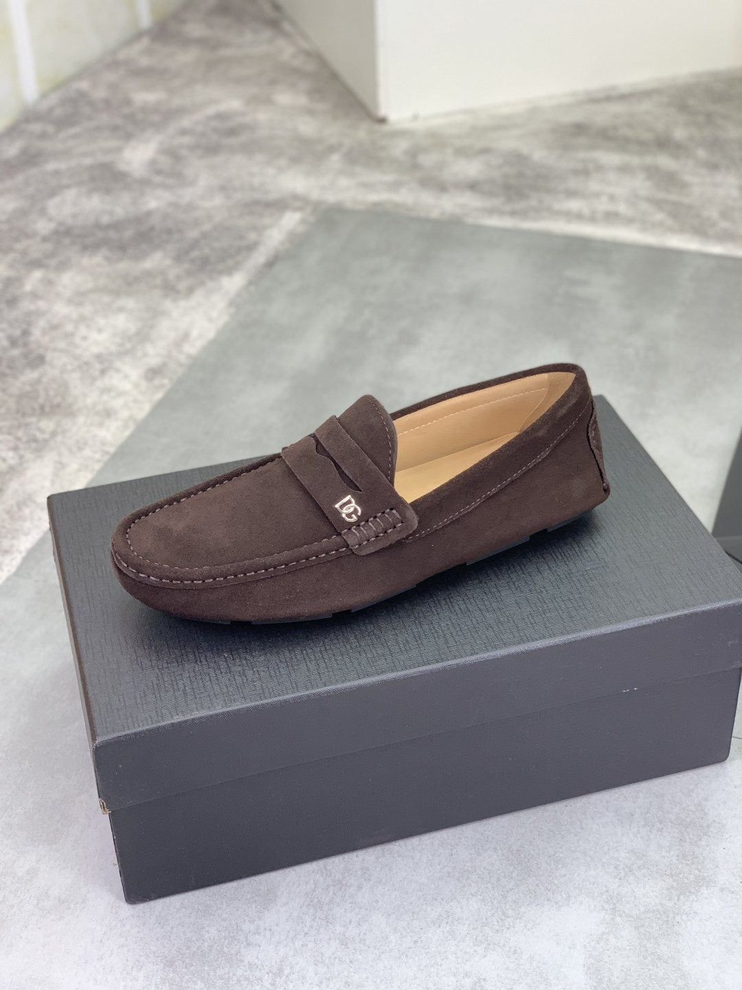 Dolce & Gabbana Men's Stitched-Toe Driving Loafers