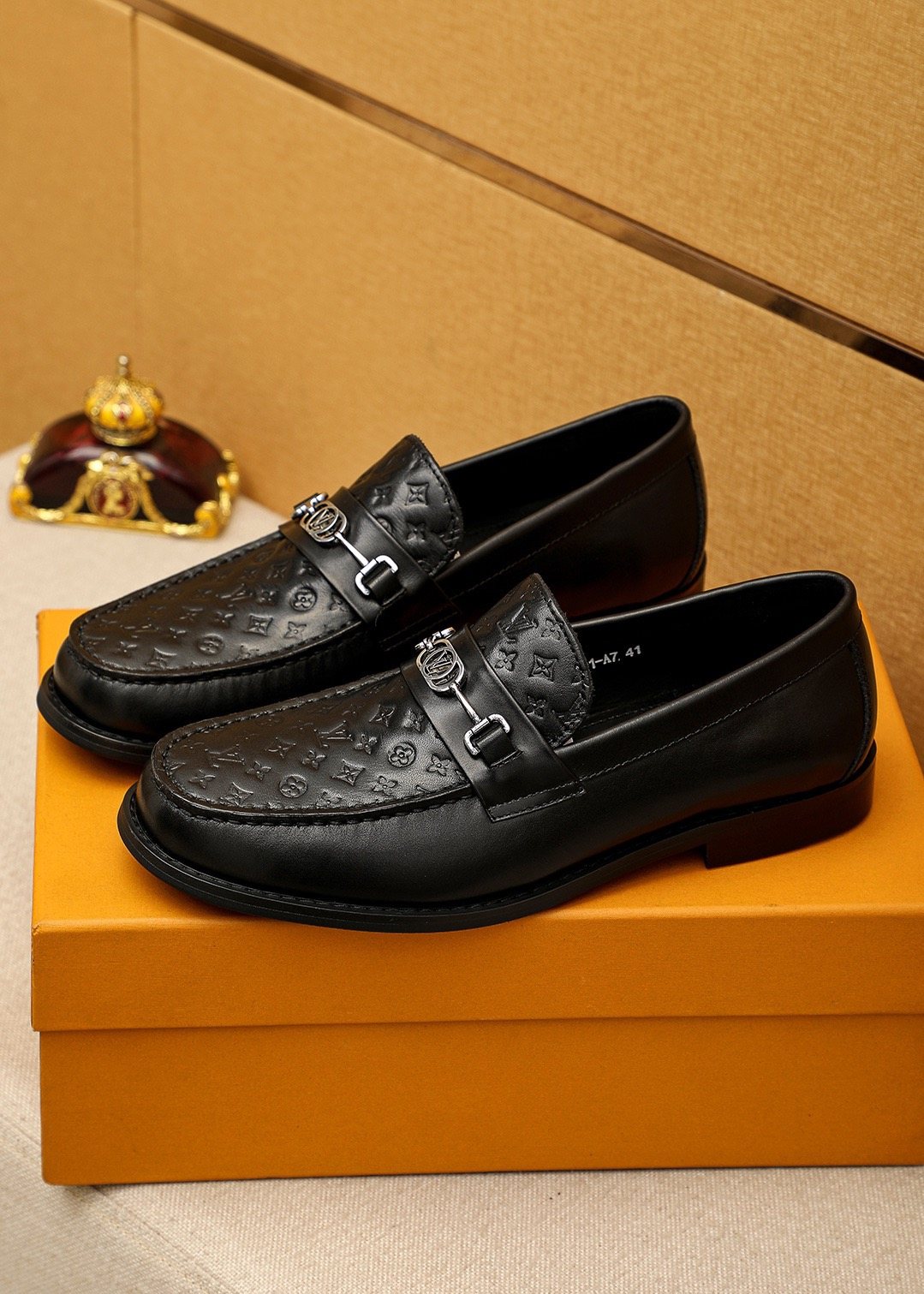 Louis Vuitton Embossed Buckle Loafers - Silver-Tone Vamp Hardware