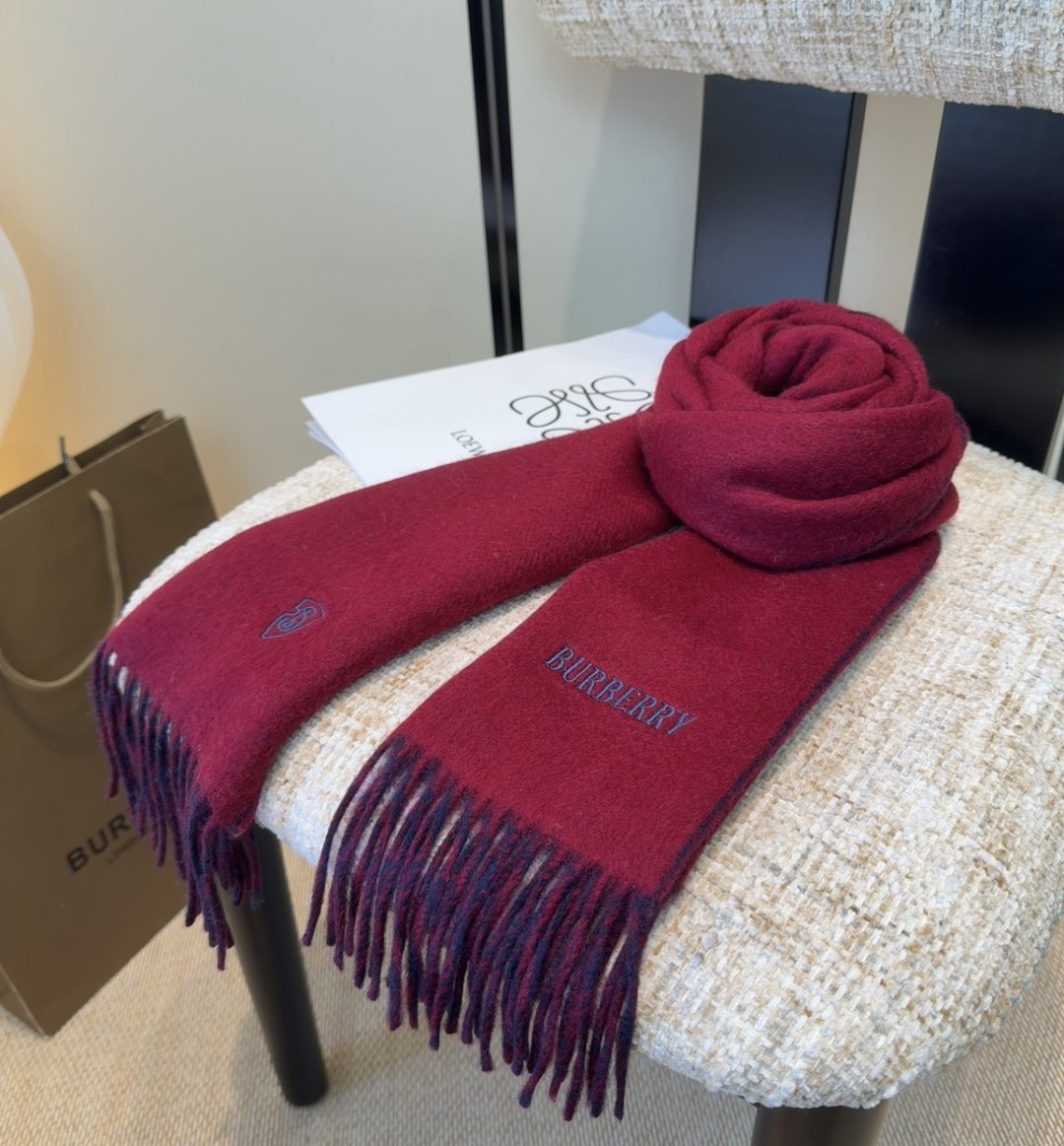 Burberry Two-Tone Fringed Scarf