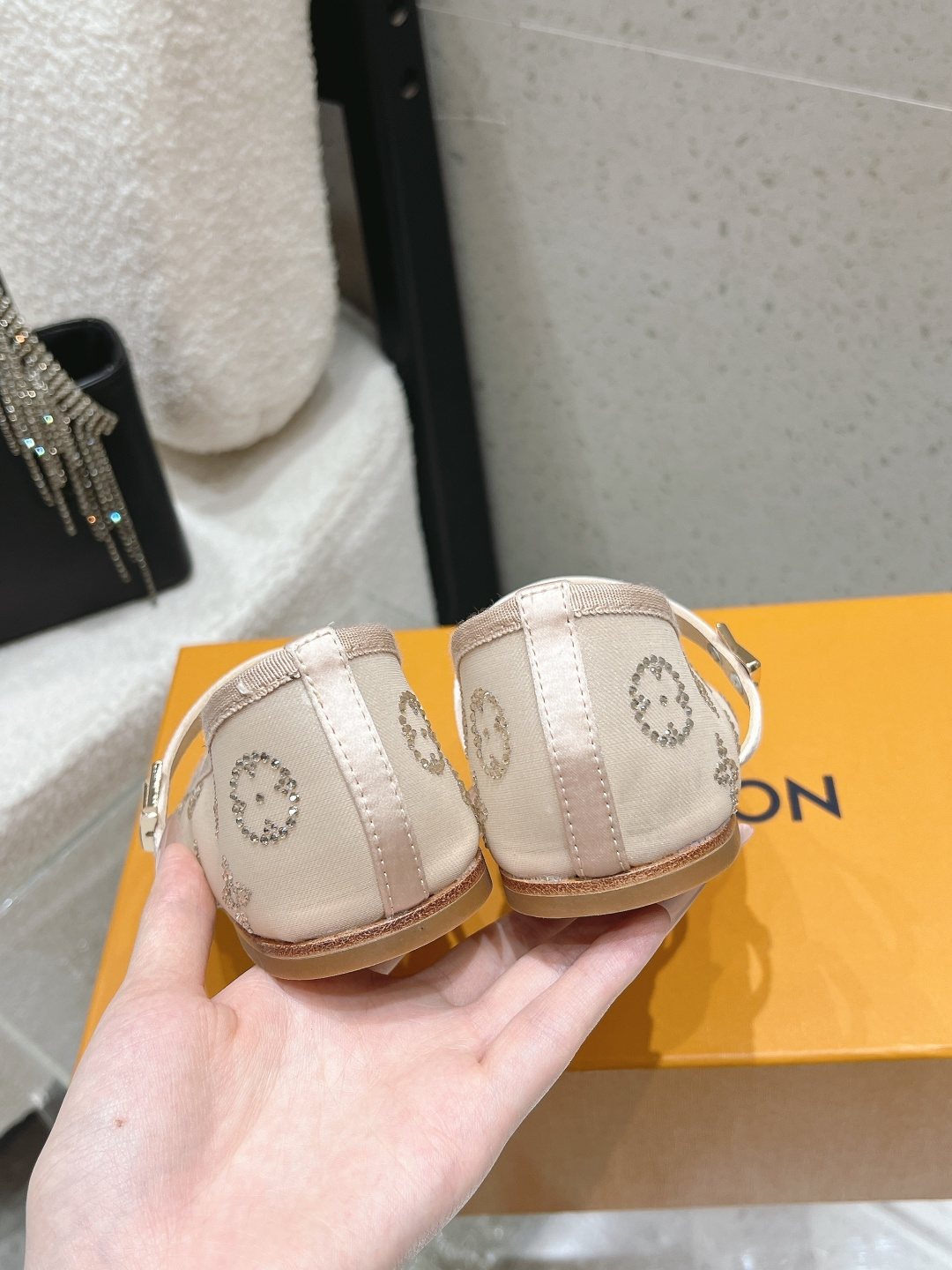 Louis Vuitton Patterned Double-Strap Mary Jane Flats