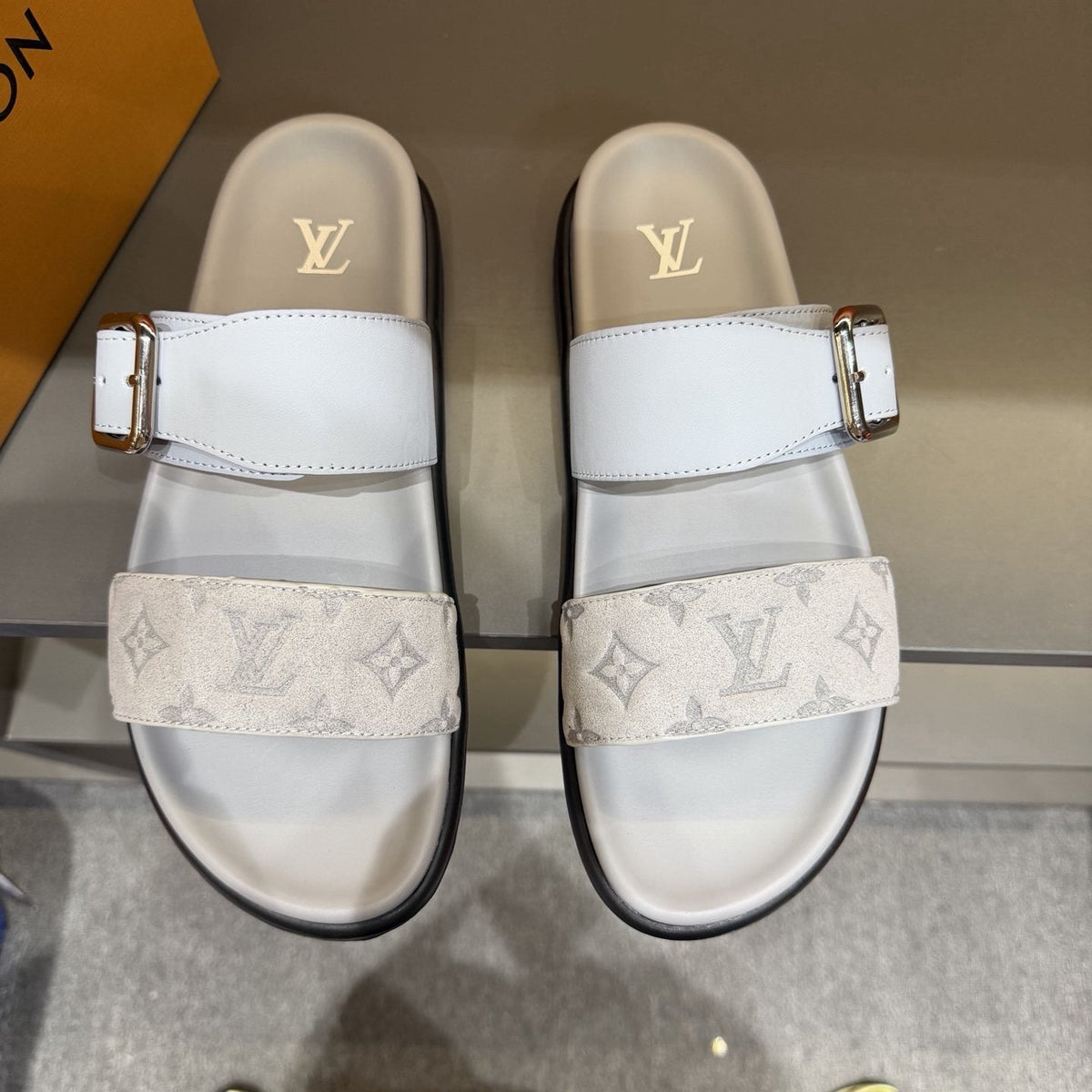 Louis Vuitton Two-Strap Slide Sandals - Open Toe And Open Heel