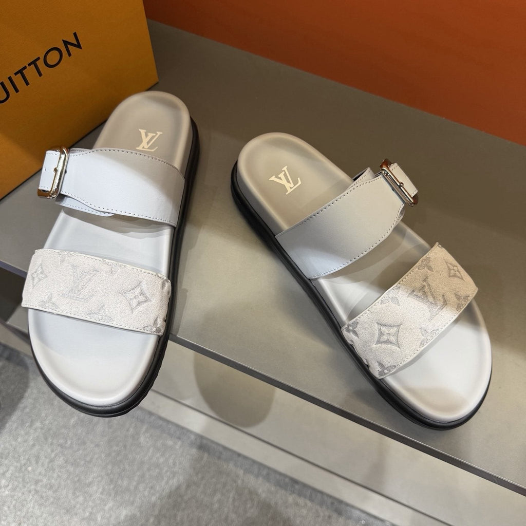 Louis Vuitton Two-Strap Slide Sandals - Open Toe And Open Heel