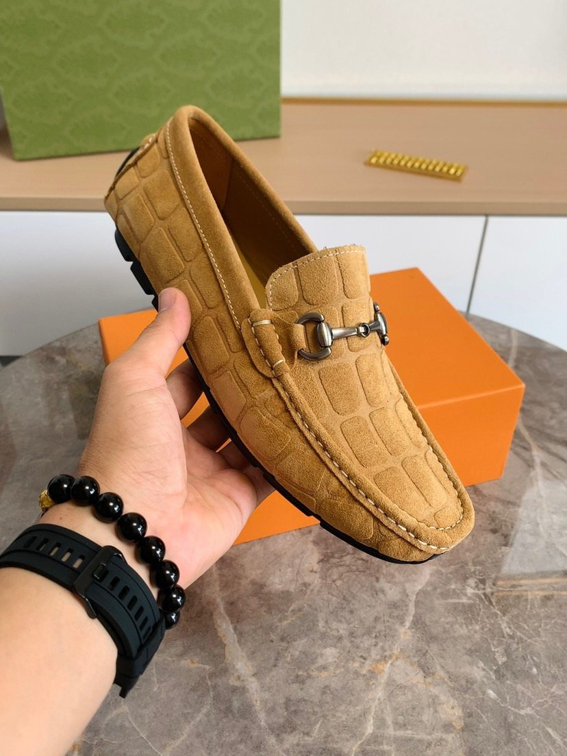 Gucci Men's Textured Horsebit Loafers