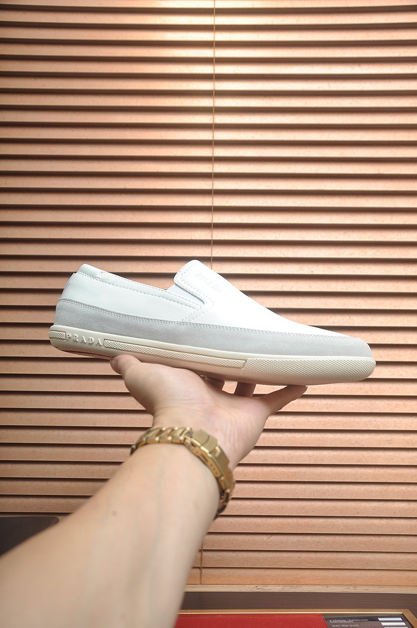 Prada Men's Smooth Slip-On Shoes