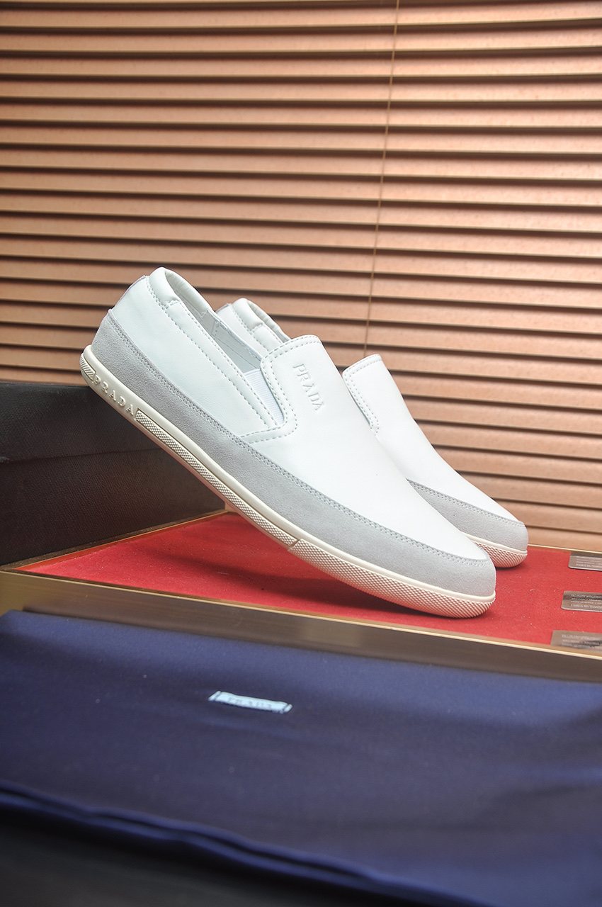 Prada Men's Smooth Slip-On Shoes