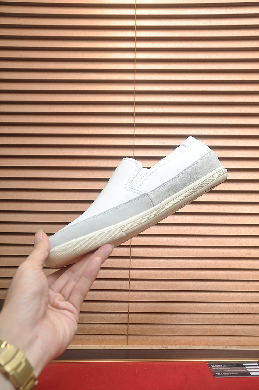 Prada Men's Smooth Slip-On Shoes