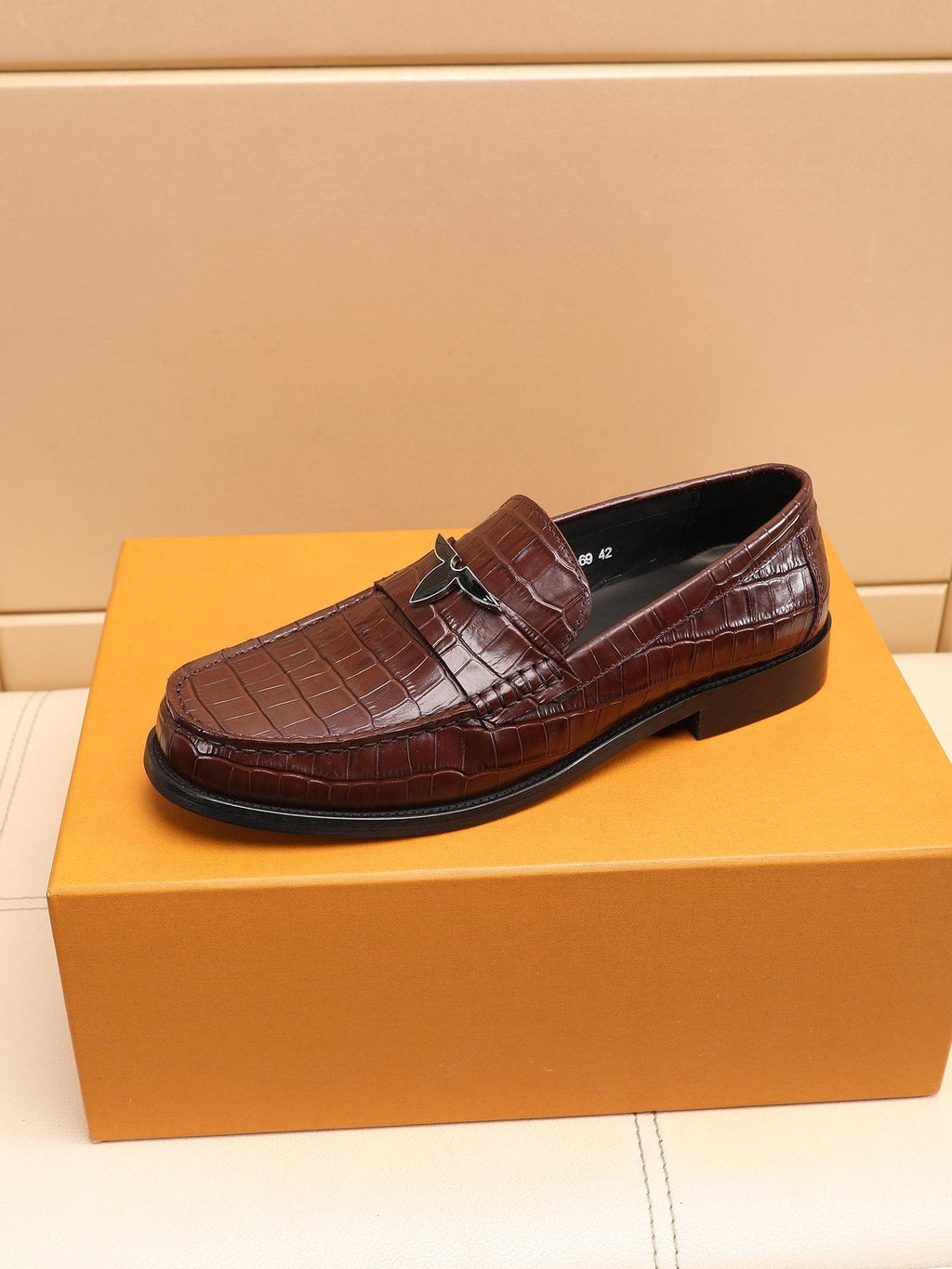 Louis Vuitton Embossed Strap Loafers