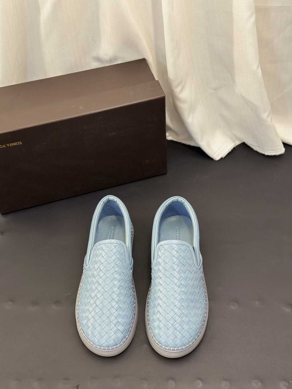 Bottega Veneta Woven Slip-On Sneakers