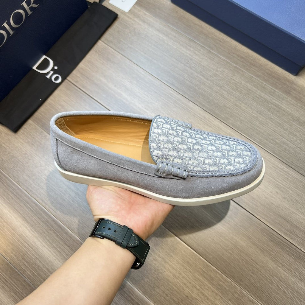 Dior Patterned Vamp Slip-On Shoes