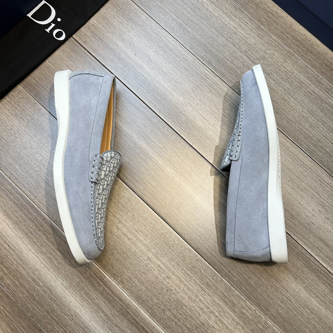 Dior Patterned Vamp Slip-On Shoes
