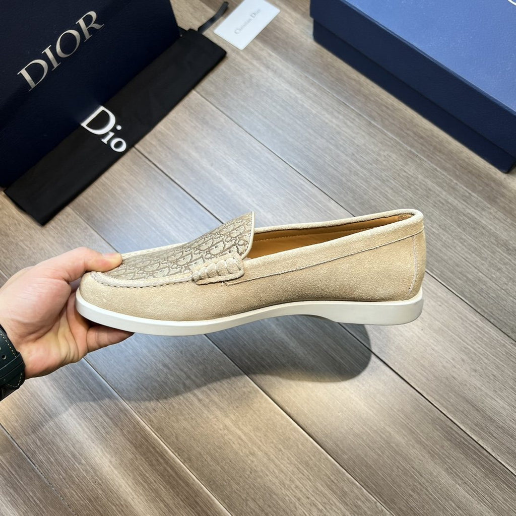 Dior Patterned Vamp Slip-On Shoes